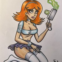 Drawing Of Sexy Jessica W Portal Gun Rick &amp; Morty By Frank Forte  Origin... - £55.02 GBP