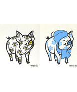 Wet-It! Swedish Treasures Dishcloth &amp; Cleaning Cloth - Set of 2 - Pig Se... - $20.51 CAD