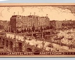 Amstel Hotel Acquaforte Amsterdam Paesi Bassi Unp DB Cartolina L15 - $6.10