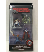 Jada Dungeons &amp; Dragons Drizzt Dragonborn Cleric Human Fighter 4 Figure ... - £4.79 GBP