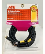 Ace S-Video Cable Used To Hookup S-VHS, DVD, Satellite~4-Pin Connectors - $166.47 MXN