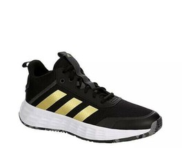 Adidas OwnTheGame 2.0 Basketball Shoe # 11.5 Athletic Sneaker Men Black Gold NEW - £80.50 GBP