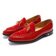 Handmade New Men Loaers Velvet Patent Leather Dress Shoes Mens Wedding P... - £126.01 GBP
