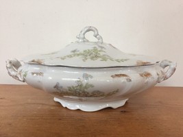 Vtg Hanley J G Meakin Floral Semi Porcelain Covered Oval Vegetable Servi... - £99.05 GBP