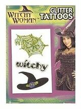 WILD 'N WITCHY GLITTER TEMPORARY TATTOOS HALLOWEEN COSTUME ACCESSORY - $5.82