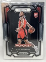 2023-24 Panini Prizm Monopoly Cam Whitmore RC Rookie #31 Houston Rockets - £1.49 GBP