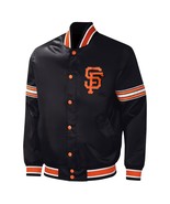 San Francisco Giants MLB Baseball Bomber Varsity Letterman Jacket Black ... - £82.58 GBP