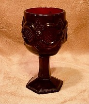 Vintage Avon Retro Glass Collectible Cape Cod Ruby 4.5&quot; Goblet - £5.53 GBP