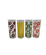 Set of 4 Vintage MCM Tumblers 16 oz Drinking Glasses Shapes - $58.41