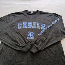 Port & Company REBELS REHOBOTH Men's Gray Cotton Graphic T-Shirt Long Sleeve XL image 8