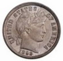 1892 10C Barber Dime in Choice BU Condition, Excellent Eye Appeal, Nice ... - $192.85