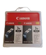 GENUINE Canon 3e Black Ink Cartridge BCI-3eBK 2 Pack NEW SEALED Two Pack - $6.88