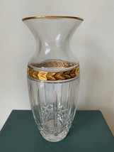 Lenox Crystal 8&quot; MAJESTIC GOLD Flower Vase - Discontinued! - £196.12 GBP