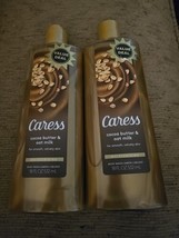 2 Pc Caress Moisturizing Liquid Body Wash Cocoa Butter &amp; Oat Milk 18.6 o... - £17.53 GBP