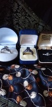 3 X Vintage 1990s Silver Plated Irish Celtic Claddagh Rings  Size US 7-8, UK O-Q - £50.33 GBP