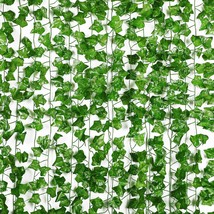 6 Strands 42Ft Fake Vines For Bedroom With Fake Leaves, Cute Artificial Hanging  - £10.15 GBP