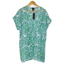 Nwt cover 2 cover xs green sheer bathing suit cover up leaf print - £9.84 GBP