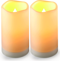 Solar Flameless Candles Outdoor Waterproof,Dusk to Dawn Outdoor Lighting... - $40.58
