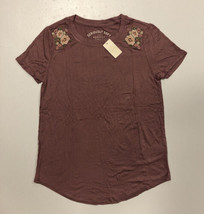 NWT Aeropostale Seriously Soft Womens Short Sleeve Crew Neck Old Rose Top size S - £13.21 GBP