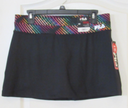 Fila Sport Performance Skort Black w/Rainbow Women&#39;s Sz M NWT MSRP$36 - $299.58 MXN