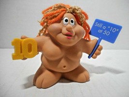 Russ Berrie Chubby Naked Troll "Still a 10" Yarn Hair Figure 3" Plastic Humor - $10.34