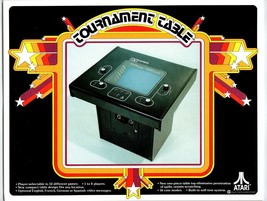 Tournament Table Arcade Video Game Flyer Original 1978 Retro Vintage Art 2 Sides - £19.59 GBP