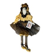 Carmen Manago Doll Yellow Black Tulle Skirt Shelf Sitter 24&quot; 2001 with T... - €172,28 EUR