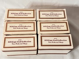 Vintage Avon Ruby Red 1876 Cape Cod Pedestal Mugs Set of 12 NIB NOS - $110.00