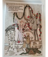 EDWARD GOREY - Family Decorating Christmas XMAS Greeting Cards TWO NEW - $9.99