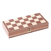 Wooden Folding Chess Set Beveled Edges - £90.03 GBP