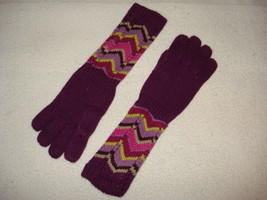 NWoT Missoni for Target Passion Purple Chevron Glitter Girls Gloves CUTE  - £14.35 GBP