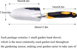 Garden Trowel Hand Shovel with Soft Rubberized Non Slip Ergonomic Handle for Pla - £16.83 GBP