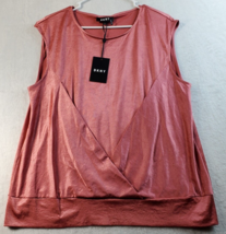 DKNY Tank Top Womens Size Large Pink Knit Polyester Sleeveless Round Neck NWT - £16.67 GBP