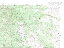 Blue Canyon Quadrangle Oregon 1967 USGS Topo Map 7.5 Minute Topographic - $23.99