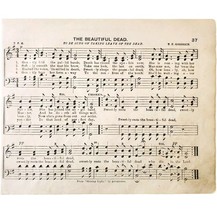 1881 Beautiful Dead Victorian Sheet Music Ohio State Grange Agriculture ... - €17,11 EUR