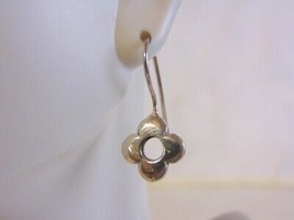 Womens Vintage Estate Sterling Silver Flower Earrings 5.4g E4075 - £28.03 GBP