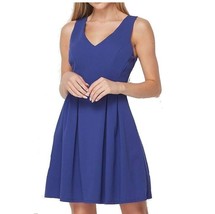 Teeze Me Junior Women 3 Blue V Neck Sleeveless Fit And Flare Dress NWT CY77 - £23.03 GBP