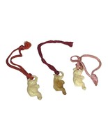 Vintage 3 Tiny Miniature Celluloid Lucky Elephant Charms - $276.80 MXN