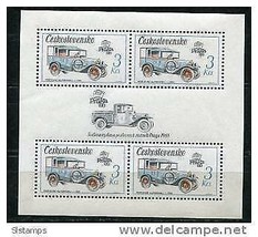 Czechoslovakia 1987 Sheet  Sc 2657 Mi Block 70 MNH  4 stamps+1 label CV 10 euro - £4.74 GBP
