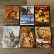 DVD Action Lot The Last Samurai Stealth The Mission Live Free Or Die Hard - £9.64 GBP