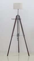 Nautical Marine Antique Tripod Search Light Floor Lamp With White Shade ... - $157.41