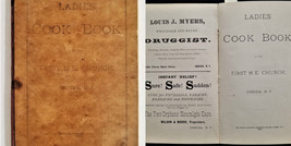 1883 antique COOKBOOK oneida ny w ADS first m e church genealogy - £97.74 GBP
