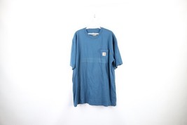 Vintage Carhartt Mens Large Distressed Spell Out Box Logo Pocket T-Shirt Cotton - £23.26 GBP