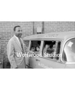 Martin Luther King Jr. in Front of Baptist Church Car B&amp;W Vintage 8x10 P... - $11.70 CAD