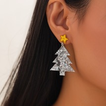 Acrylic Christmas Tree Dangle Drop Earrings For Women Festival Jewelry Gifts - $9.99