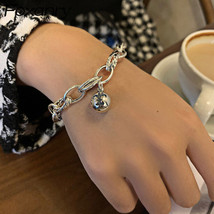 Foxanry INS Fashion 925 Stamp Thick Chain Bracelet  Vintage Handmade Creative Be - £9.85 GBP