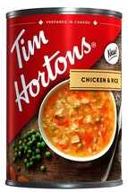 9 Cans of Tim Hortons Chicken &amp; Rice Soup 540ml Each- From Canada- Free ... - £43.06 GBP