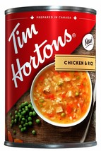 9 Cans of Tim Hortons Chicken &amp; Rice Soup 540ml Each- From Canada- Free ... - £42.56 GBP