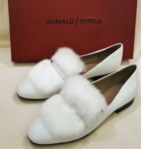 Donald Pliner White Leather Lilian Loafer Shoes Sz-9.5M - £94.37 GBP