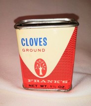 VTG Frank&#39;s Cloves Spice Can/Tin Dove Brand 1-1/4 oz Kitchen Farmhouse Ohio - £10.90 GBP